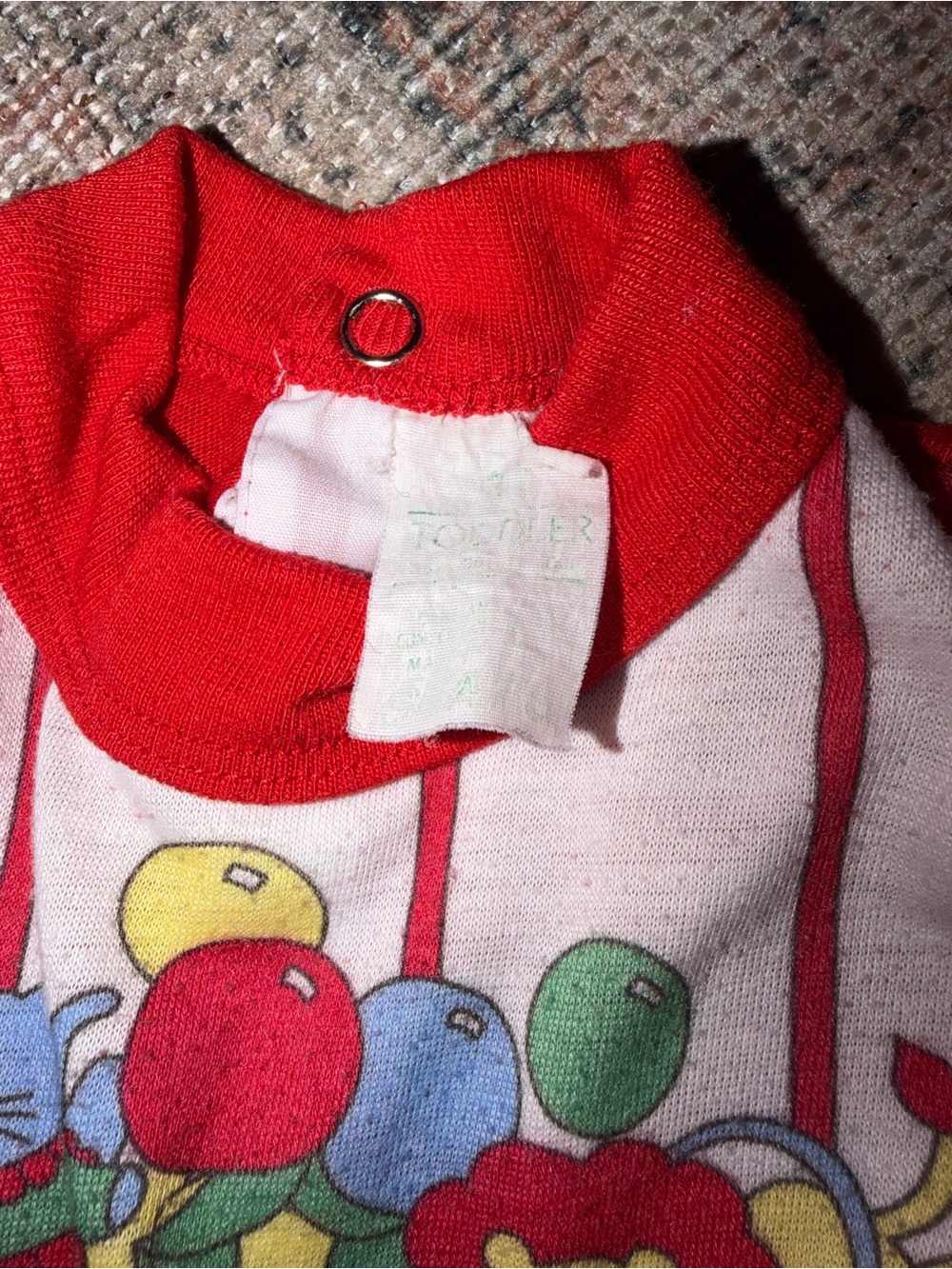 Vintage Circus Pajamas Size 3T Footie Pajamas Unisex Toddler Size 3 - Picture 5 of 9
